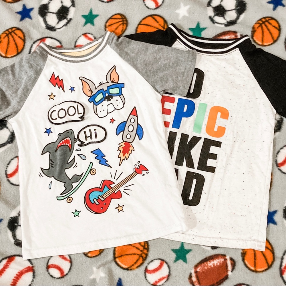 LAST CHANCE 🌸 3 for $12! 2 toddler boy tees